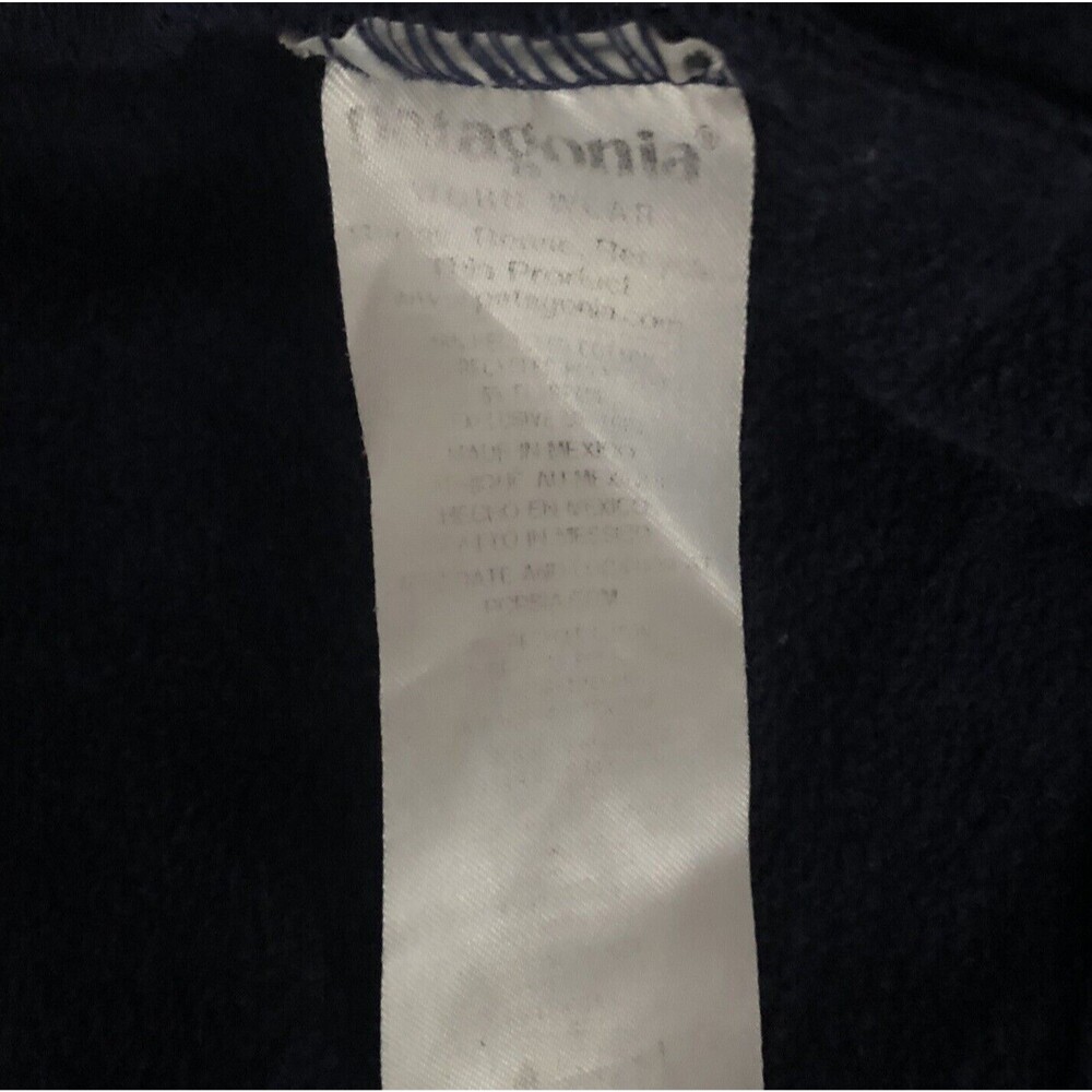Patagonia P-6 Logo Uprisal Hoodie Sweatshirt Sz M Navy Blue Fitz Roy Thrashed - Picture 14 of 14